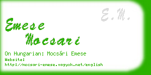emese mocsari business card